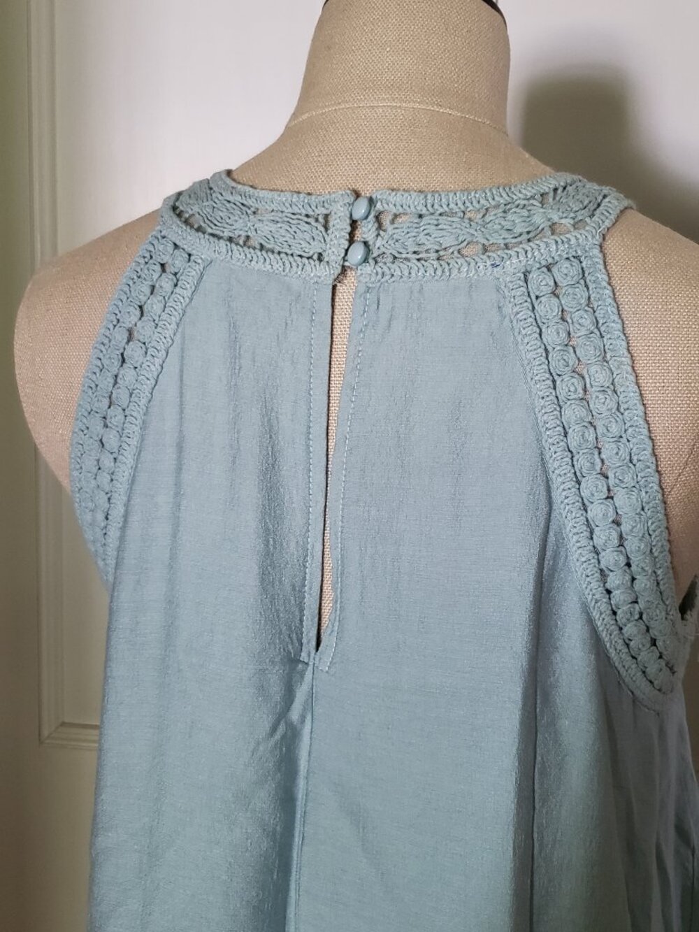 BTFBM mint green A-line tiered midi dress - Picture 5 of 10